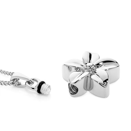 Forget Me Not Cremation Jewellery 9ct White Gold open