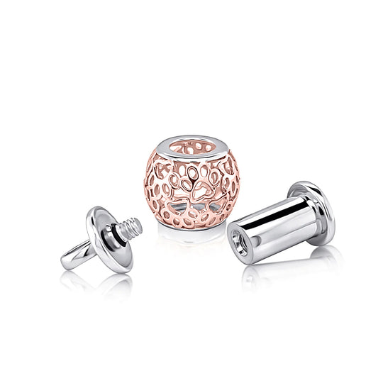 Lantern of Love Pet Memorial Pendant (Two Tone Silver & Rose Gold Vermeil)