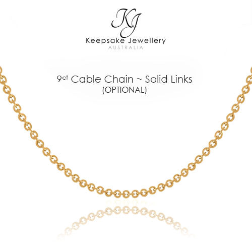 Optional 9ct Gold Cable Chain