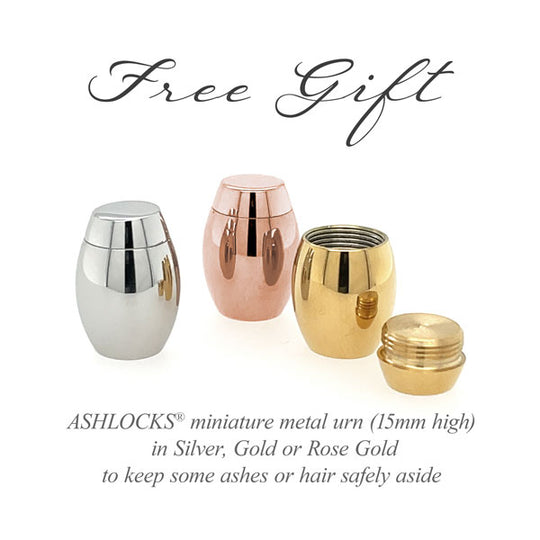 Heart Hanging Charm for Ashes (Sterling Silver)