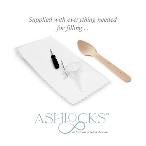 Heart Hanging Charm for Ashes (Sterling Silver)