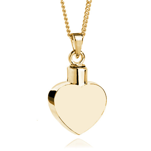 Petite Heart Ashes Pendant 9ct Gold