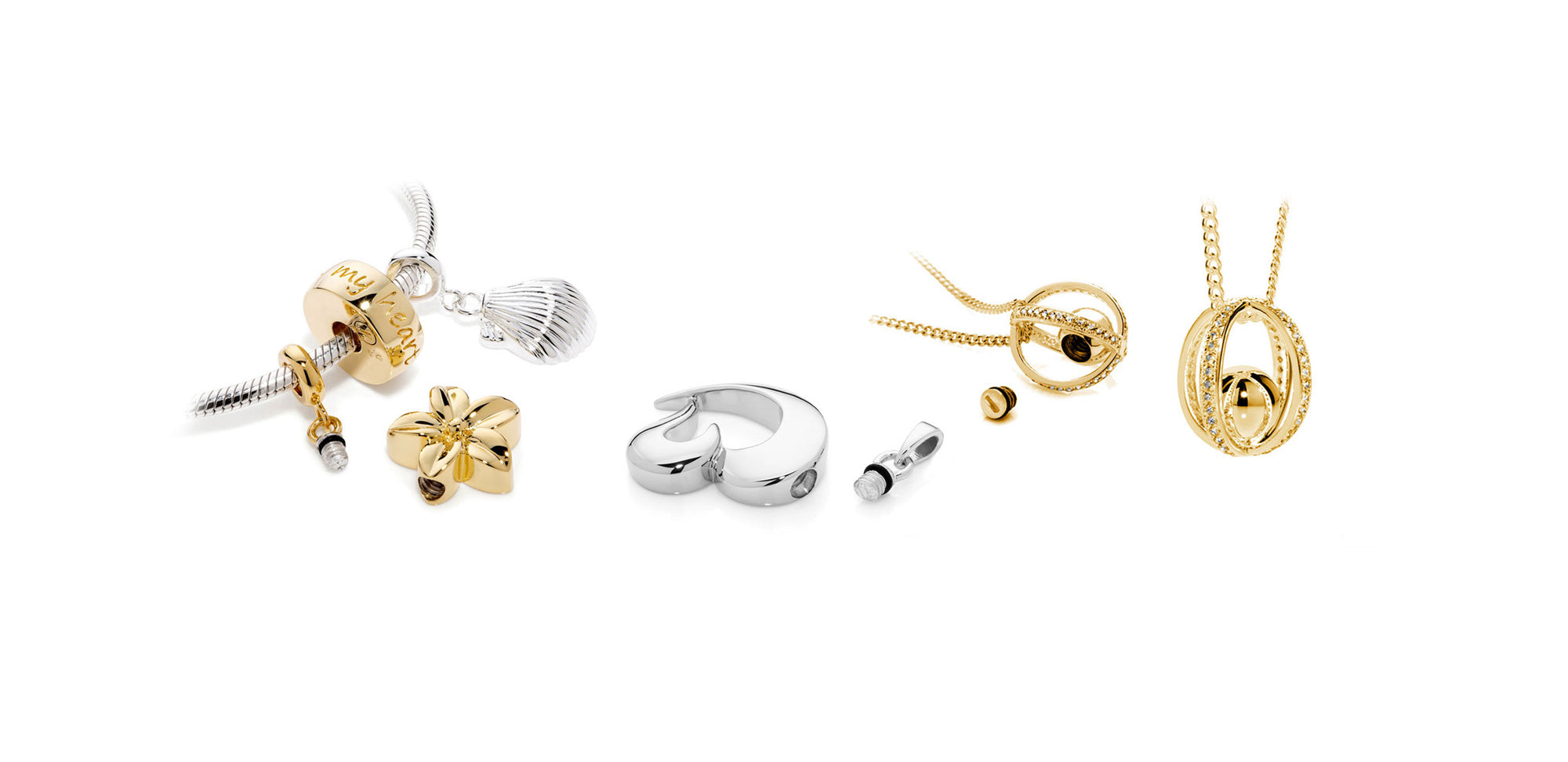 Ashlocks Cremation Jewellery by Keepsake Jewellery Australia. Jewellery designed to hold cremation ashes inside.