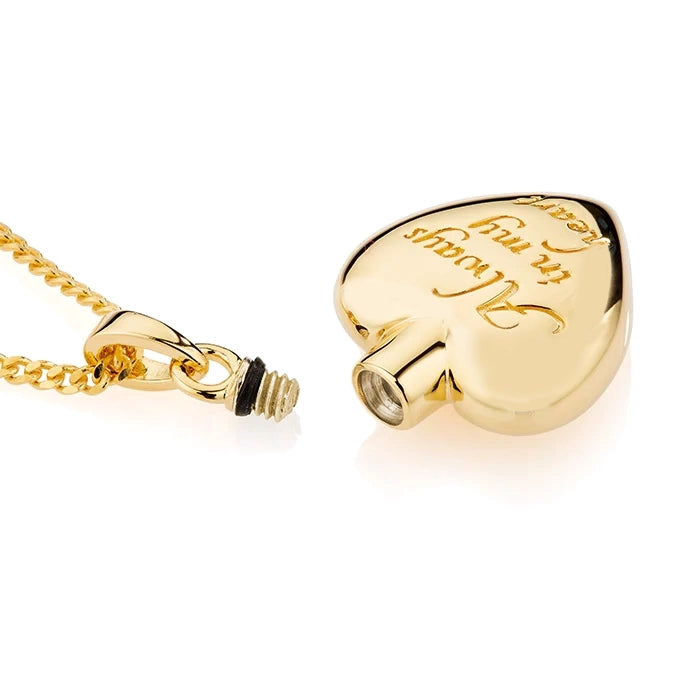 Always in My Heart Ashes Pendant (Gold Vermeil)
