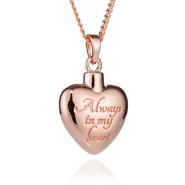 Ashlocks Always In My Heart Ashes Jewellery Rose Gold