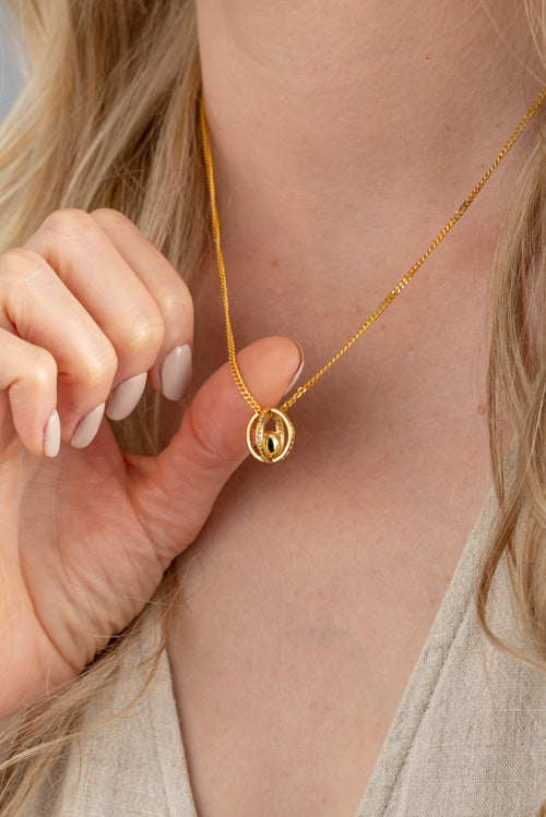 Circles of Love Memorial Pendant (Rose Gold Vermeil)