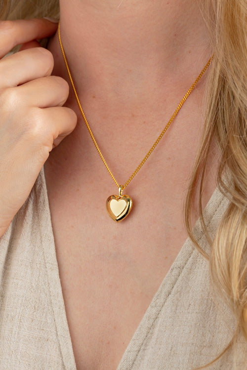 Double Heart Cremation Pendant (Rose Gold Vermeil)