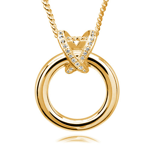 Ashlocks Eternal Love Memorial Pendant Gold Vermeil