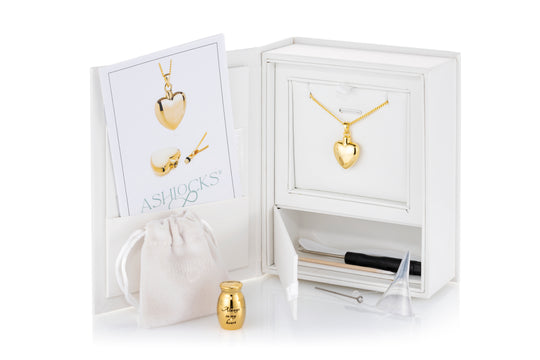 "Always In My Heart" Cremation Charm (Gold Vermeil) 4.6mm Hole