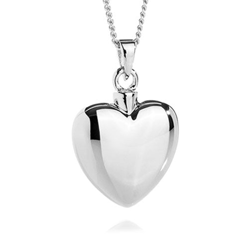 Love Heart Necklace for Ashes (Sterling Silver)