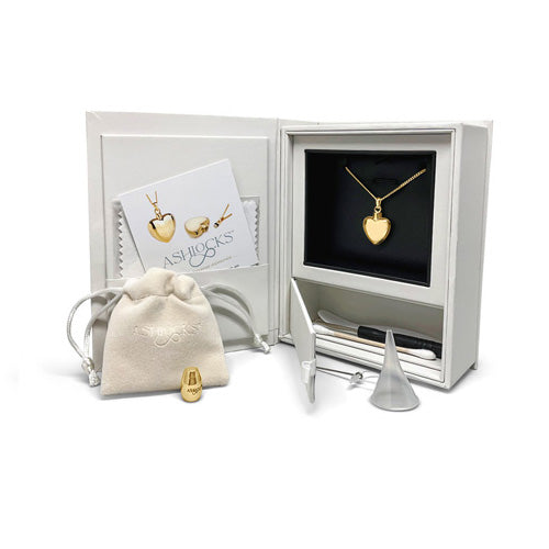 Elegant Heart Memorial Jewellery (Gold Vermeil)