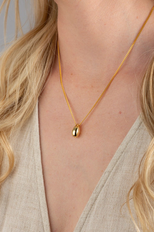 Petite Teardrop Memorial Pendant (Gold Vermeil)