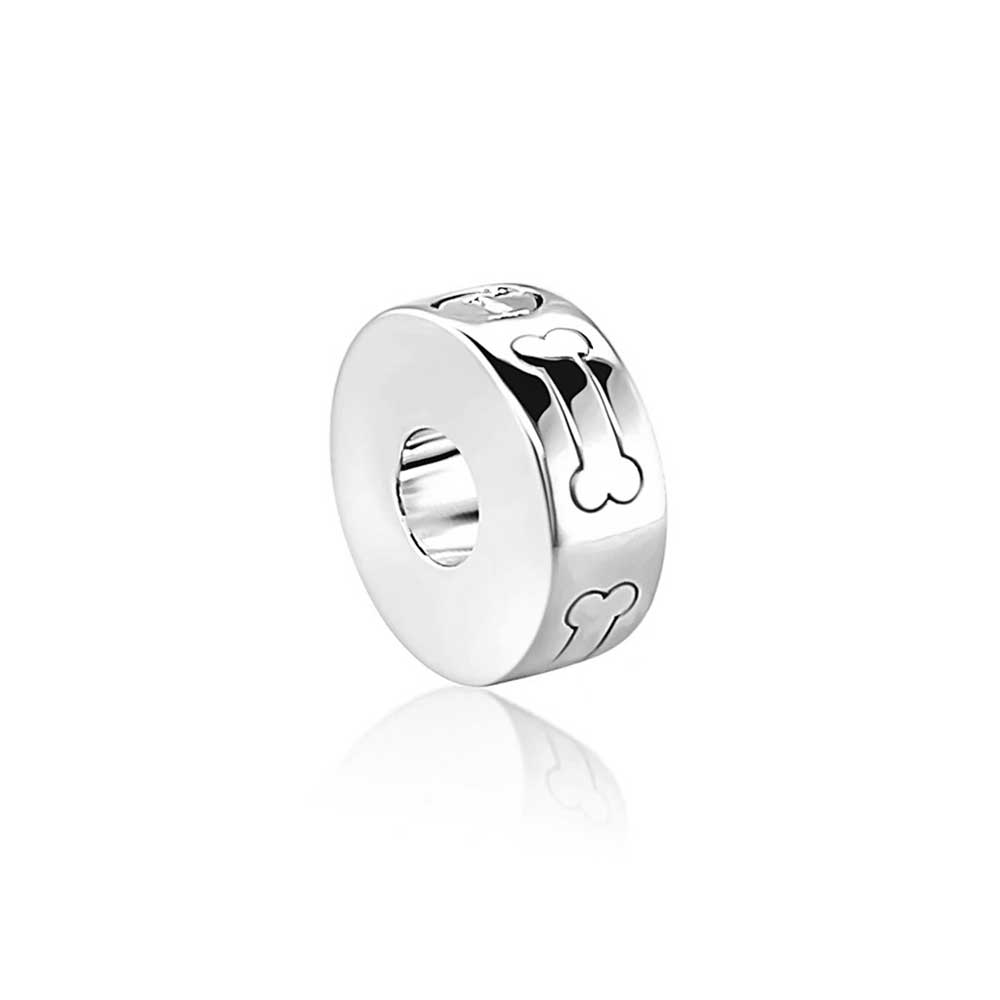 Dog Bone Ashes Charm (Sterling Silver)