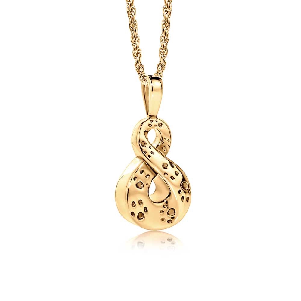 Infinity Paws Pendant for Ashes (9ct Gold)