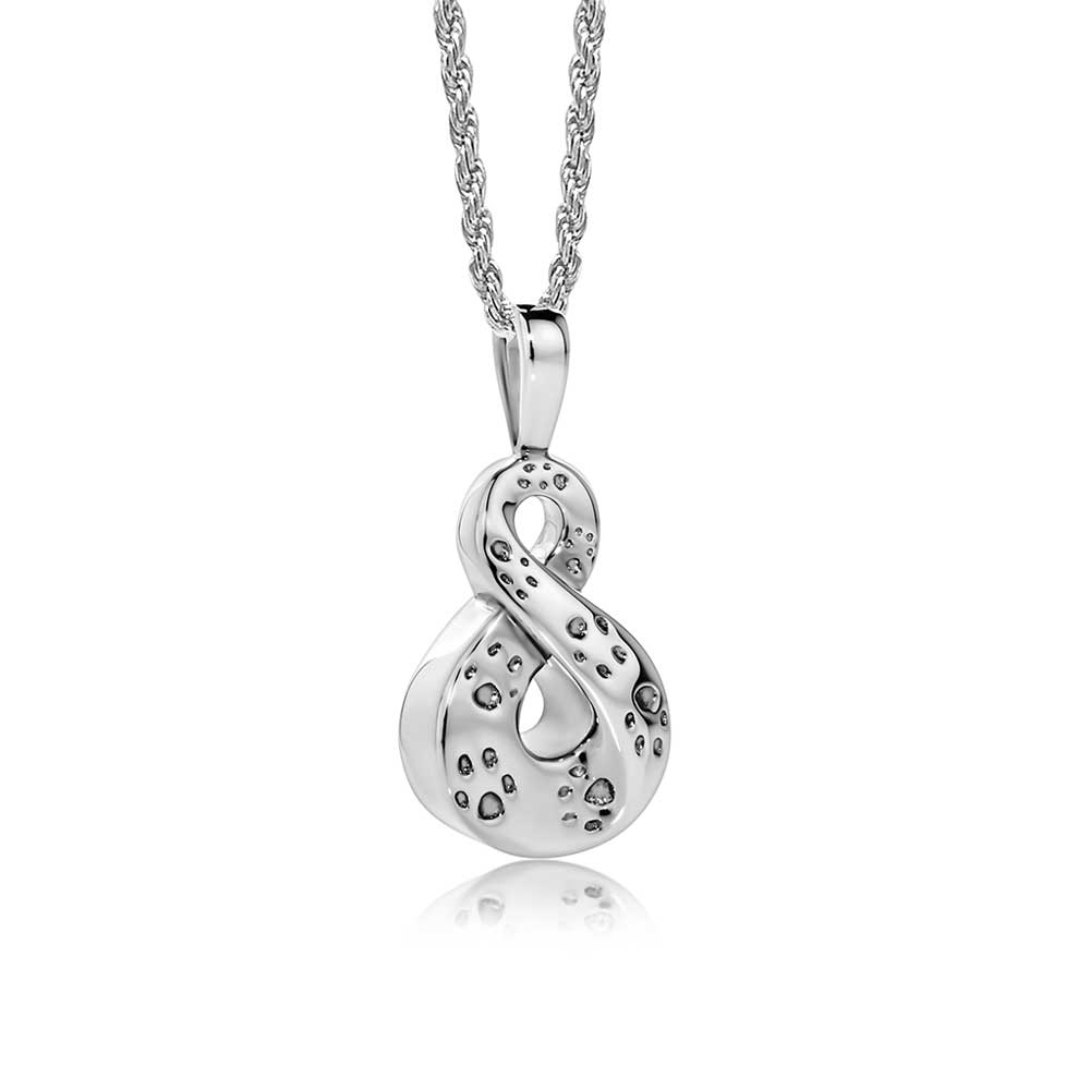 Infinity Paws Pendant for Ashes (Sterling Silver)
