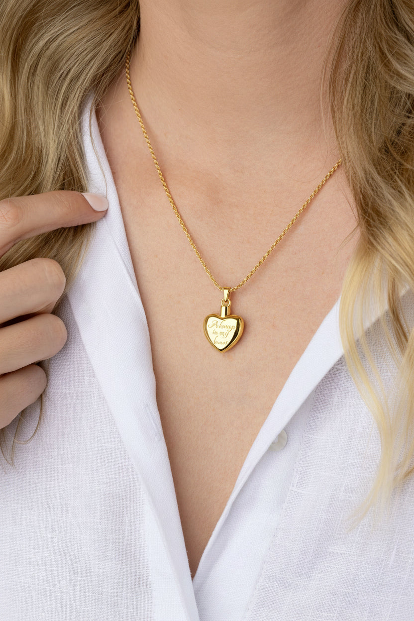 Always in My Heart Ashes Pendant (Gold Vermeil)