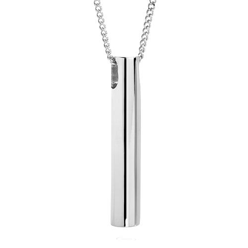 Slide Cylinder Cremation Jewellery 9ct White Gold