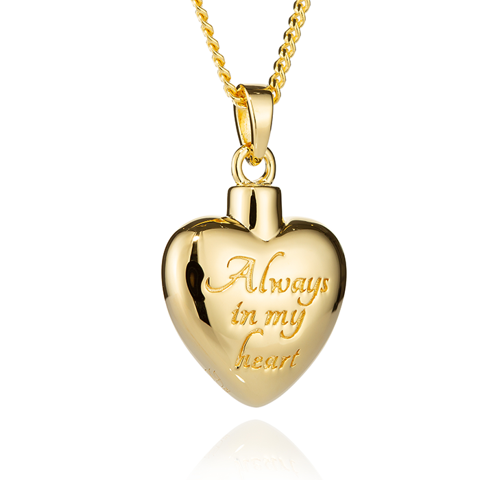 Ashlocks Always In My Heart Ashes Jewellery Gold Vermeil