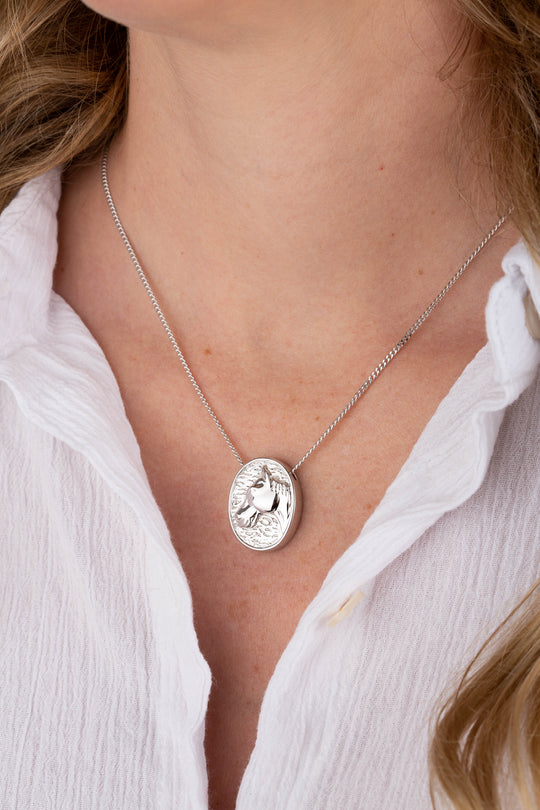 Horse Memorial Oval Jewellery (Sterling Silver)