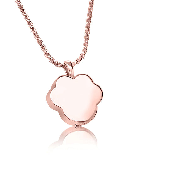 Paw Print Pet Ashes Pendant (Rose Gold Vermeil)