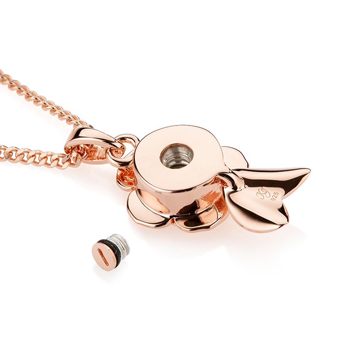 Rose Pendant For Ashes (Rose Gold Vermeil)