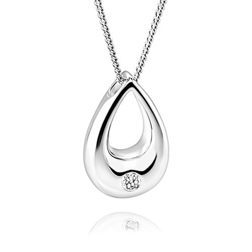 Ashlocks Crystal Tear Memorial Pendant 925