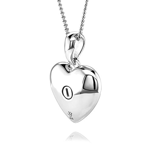 Ashlocks Elegant Heart Memorial Jewellery 925 back