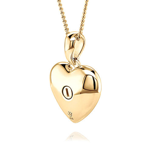 Elegant Heart Memorial Jewellery (Gold Vermeil)