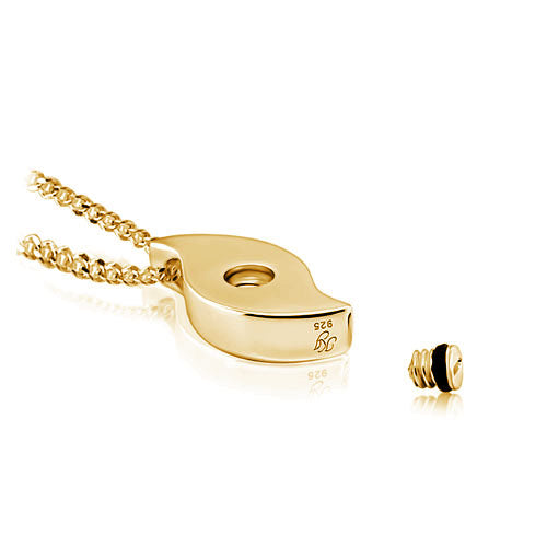 Ashlocks Eternal Remembrance Memorial Jewellery in Gold Vermeil open