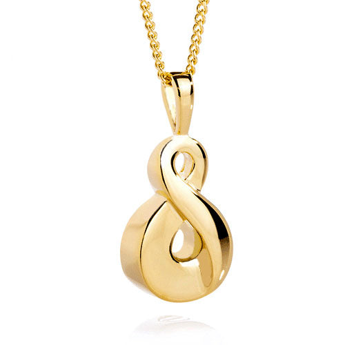 Solid Gold Infinity Pendant for Ashes