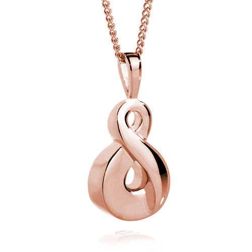 Ashlocks Infinity Pendant for Ashes Rose Gold