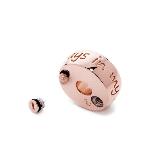 Ashlocks "Always In My Heart" Ashes Charm Rose Gold Vermeil open