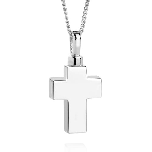 Cross Pendant for Ashes (Sterling Silver)