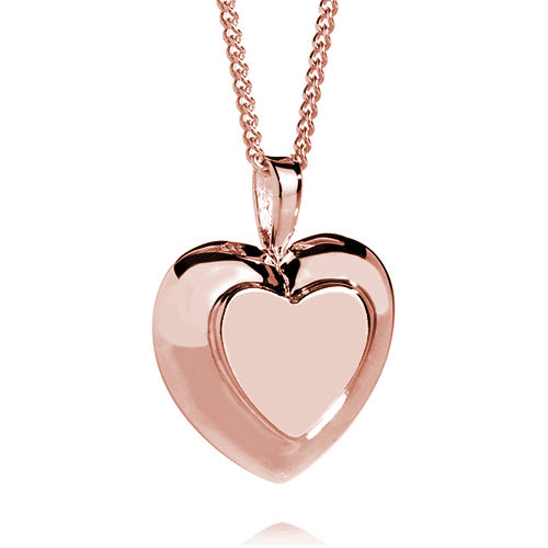 Double Heart Cremation Pendant (9ct Rose Gold)