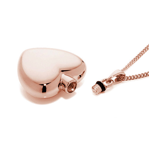 Love Heart Pendant for Ashes (9ct Rose Gold) – Keepsake Jewellery