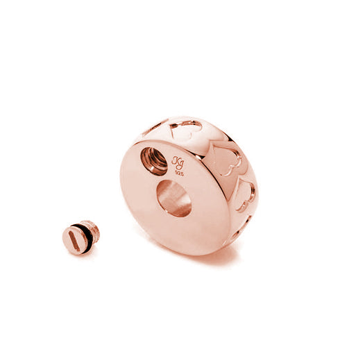 Love Hearts Pandora Style Charm for Ashes Rose Gold