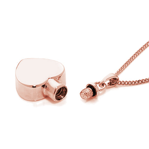 Petite Heart Ashes Pendant (9ct Rose Gold)