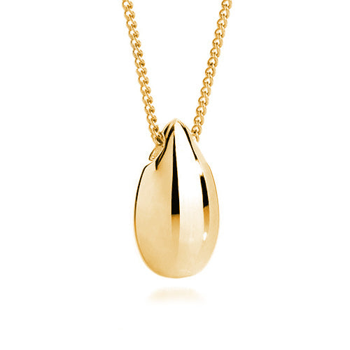 Petite Teardrop Ashes Pendant Gold Vermeil