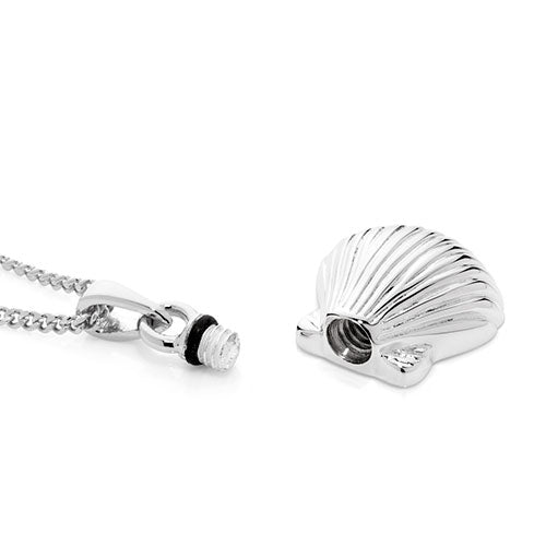 Ashlocks Shell Ashes Pendant Silver open