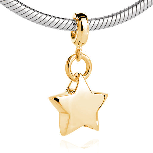 Star Hanging Cremation Charm GV Fits Pandora