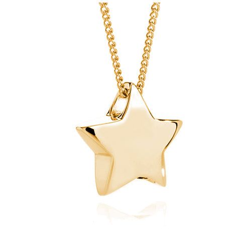 Star Memorial Pendant Gold Vermeil