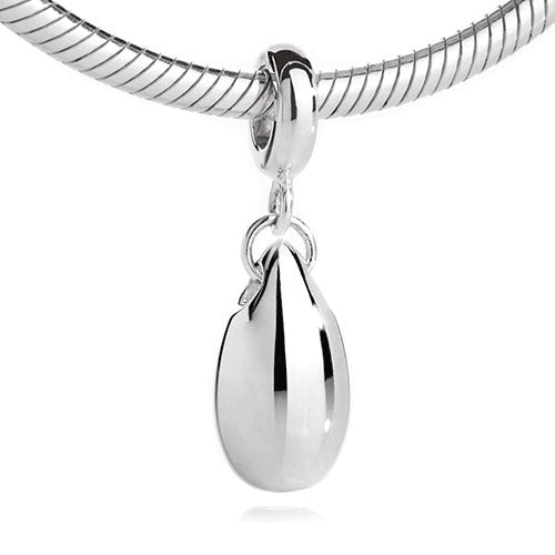 Teardrop Charm for Ashes Silver