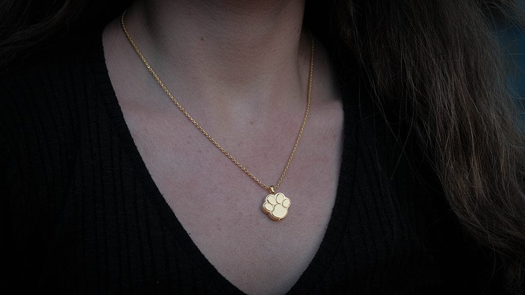 Paw Print Ashes Pendant (9ct Gold) – Keepsake Jewellery Australia